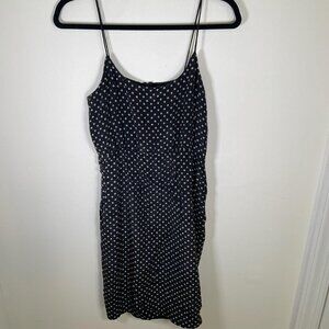 J.Crew Silk Black & Tan Polka Dot Dress